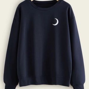 Long Sleeve Moon Graphic Tee